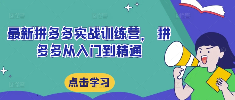 最新拼多多实战训练营， 拼多多从入门到精通-赚金金-技能学习分享