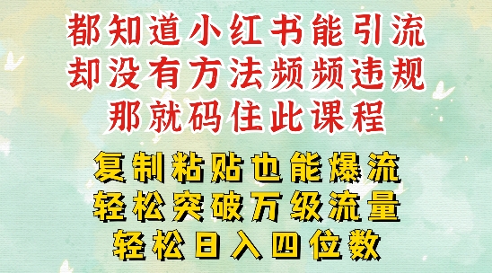小红书靠复制粘贴一周突破万级流量池干货,以减肥为例,每天稳定引流变现四位数【揭秘】-赚金金-技能学习分享