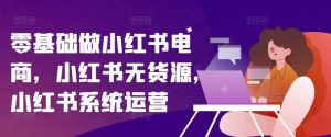 零基础做小红书电商,小红书无货源,小红书系统运营-赚金金-技能学习分享