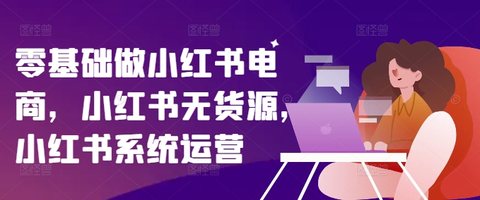 零基础做小红书电商，小红书无货源，小红书系统运营-赚金金-技能学习分享
