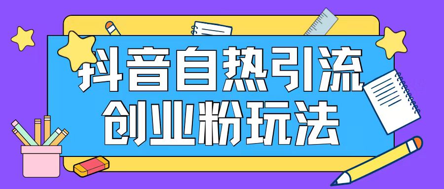 抖音引流创业粉自热玩法日引200+精准粉-赚金金-技能学习分享