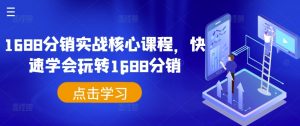 1688分销实战核心课程,快速学会玩转1688分销-赚金金-技能学习分享