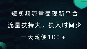 短视频流量变现新平台,流量扶持大,投入时间少,AI一件创作爆款视频,每天领个低保【揭秘】-赚金金-技能学习分享