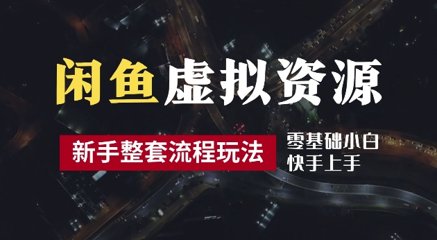 2024最新闲鱼虚拟资源玩法，养号到出单整套流程，多管道收益，每天2小时月收入过万【揭秘】-赚金金-技能学习分享
