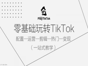 零基础玩转TikTok,配置一运营一剪辑一热门一变现,一站式教学-赚金金-技能学习分享