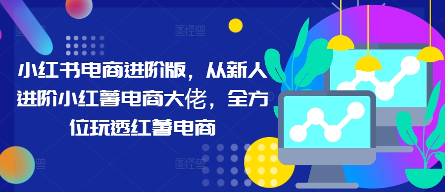 小红书电商进阶版，从新人进阶小红薯电商大佬，全方位玩透红薯电商-赚金金-技能学习分享