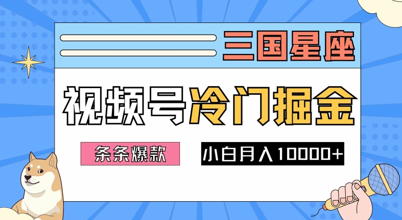 2024视频号三国冷门赛道掘金，条条视频爆款，操作简单轻松上手，新手小白也能月入1w-赚金金-技能学习分享