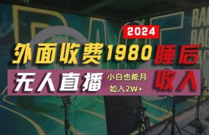 外面收费1980的支付宝无人直播技术+素材，认真看半小时就能开始做，真正睡后收入【揭秘】-赚金金-技能学习分享
