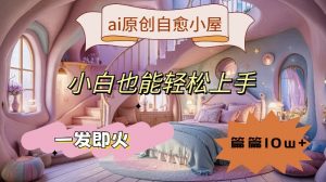 ai原创治愈小屋,小白也能轻松上手,一发即火,篇篇10w+【揭秘】-赚金金-技能学习分享