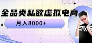 全品类私欲虚拟电商，月入8000+【揭秘】-赚金金-技能学习分享