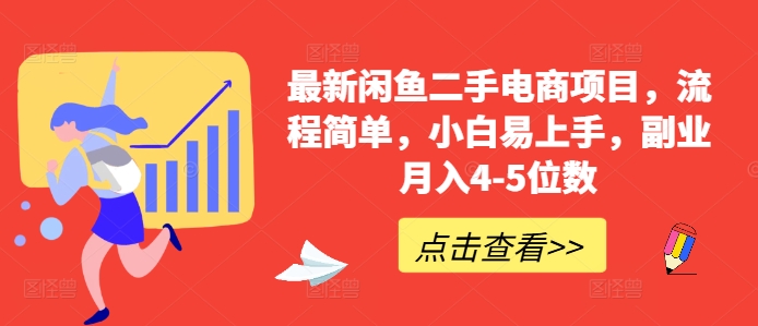 最新闲鱼二手电商项目，流程简单，小白易上手，副业月入4-5位数!-赚金金-技能学习分享