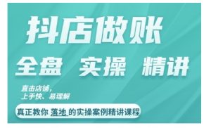 抖店对账实操案例精讲课程,实打实地教给大家做账思路和对账方法-赚金金-技能学习分享