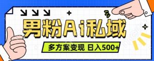 男粉项目,Ai图片转视频,多种方式变现,日入500+-赚金金-技能学习分享