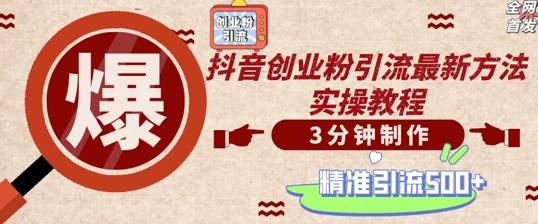 轻松制作创业类视频，一天被动加精准创业粉500+【揭秘】-赚金金-技能学习分享
