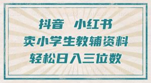 抖音小红书卖小学生教辅资料,操作简单,小白也能轻松上手,一个月利润1W+-赚金金-技能学习分享