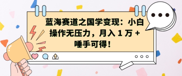 蓝海赛道之国学变现：小白操作无压力，月入 1 W + 唾手可得【揭秘】-赚金金-技能学习分享