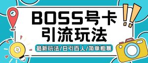 Boss直聘流量卡引流变现玩法,日引200+创业粉【揭秘】-赚金金-技能学习分享