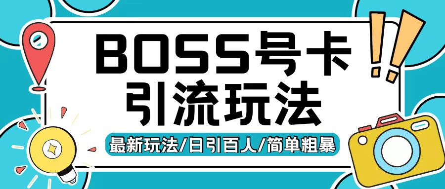 Boss直聘流量卡引流变现玩法，日引200+创业粉【揭秘】-赚金金-技能学习分享