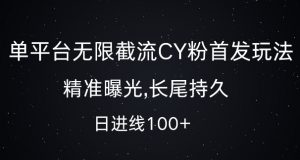 单平台无限截流创业粉首发玩法,精准曝光,长尾持久,日引流100+【揭秘】-赚金金-技能学习分享