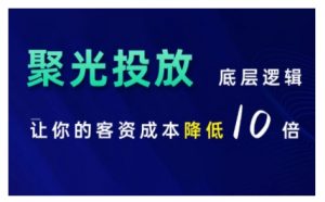 小红书聚光投放底层逻辑课,让你的客资成本降低10倍-赚金金-技能学习分享