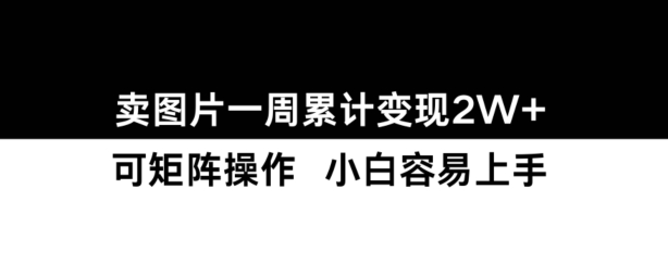小红书【卖图片】一周累计变现2W+小白易上手-赚金金-技能学习分享