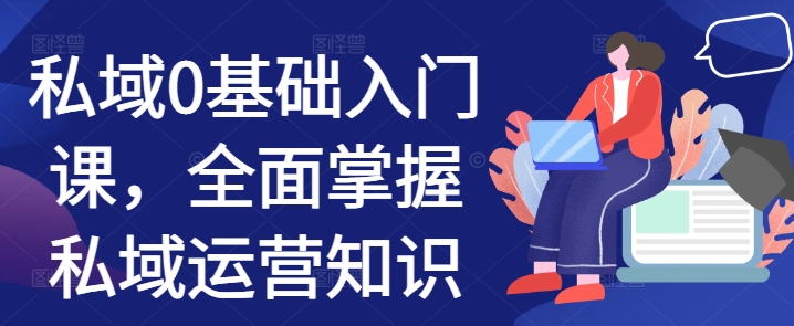 私域0基础入门课，全面掌握私域运营知识-赚金金-技能学习分享