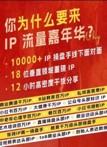 群响IP流量嘉年华,现场视频+IP江湖2024典藏版PPT-赚金金-技能学习分享