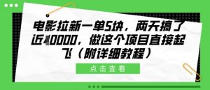 电影拉新一单5块,两天搞了近1个W,做这个项目直接起飞(附详细教程)【揭秘】-赚金金-技能学习分享