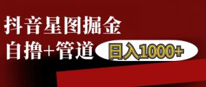 抖音星图掘金自撸,可以管道也可以自营,日入1k【揭秘】-赚金金-技能学习分享