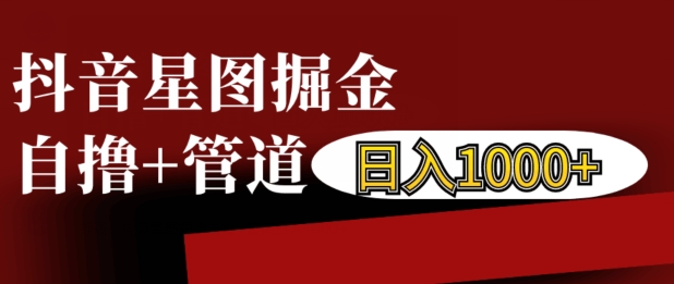 抖音星图掘金自撸，可以管道也可以自营，日入1k【揭秘】-赚金金-技能学习分享