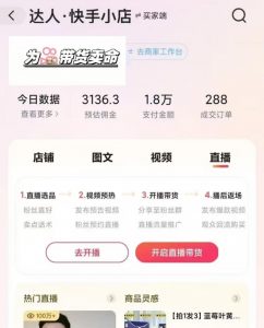 外面卖999元快手AI自动剪辑带货，简单直接粗暴-赚金金-技能学习分享