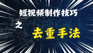 最新短视频搬运,纯手工去重,二创剪辑方法【揭秘】-赚金金-技能学习分享