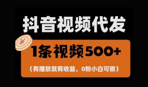 最新零撸项目,一键托管账号,有播放就有收益,日入1千+,有抖音号就能躺Z-赚金金-技能学习分享