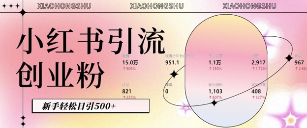 小红书私域引流无脑操作法：AI生成内容，粉丝自动转化，新手轻松日引500+创业粉-赚金金-技能学习分享