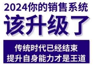 2024能落地的销售实战课,你的销售系统该升级了-赚金金-技能学习分享