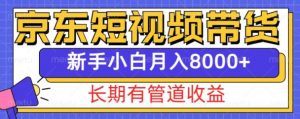 京东短视频带货新玩法,长期管道收益,新手也能月入8000+-赚金金-技能学习分享