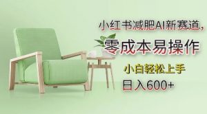 小红书减肥AI新赛道,零成本易操作,日入多张,小白轻松上手【揭秘】-赚金金-技能学习分享
