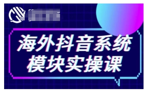 海外抖音Tiktok系统模块实操课，TK短视频带货，TK直播带货，TK小店端实操等-赚金金-技能学习分享