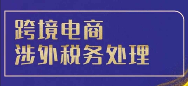 跨境税务宝典教程：跨境电商全球税务处理策略-赚金金-技能学习分享