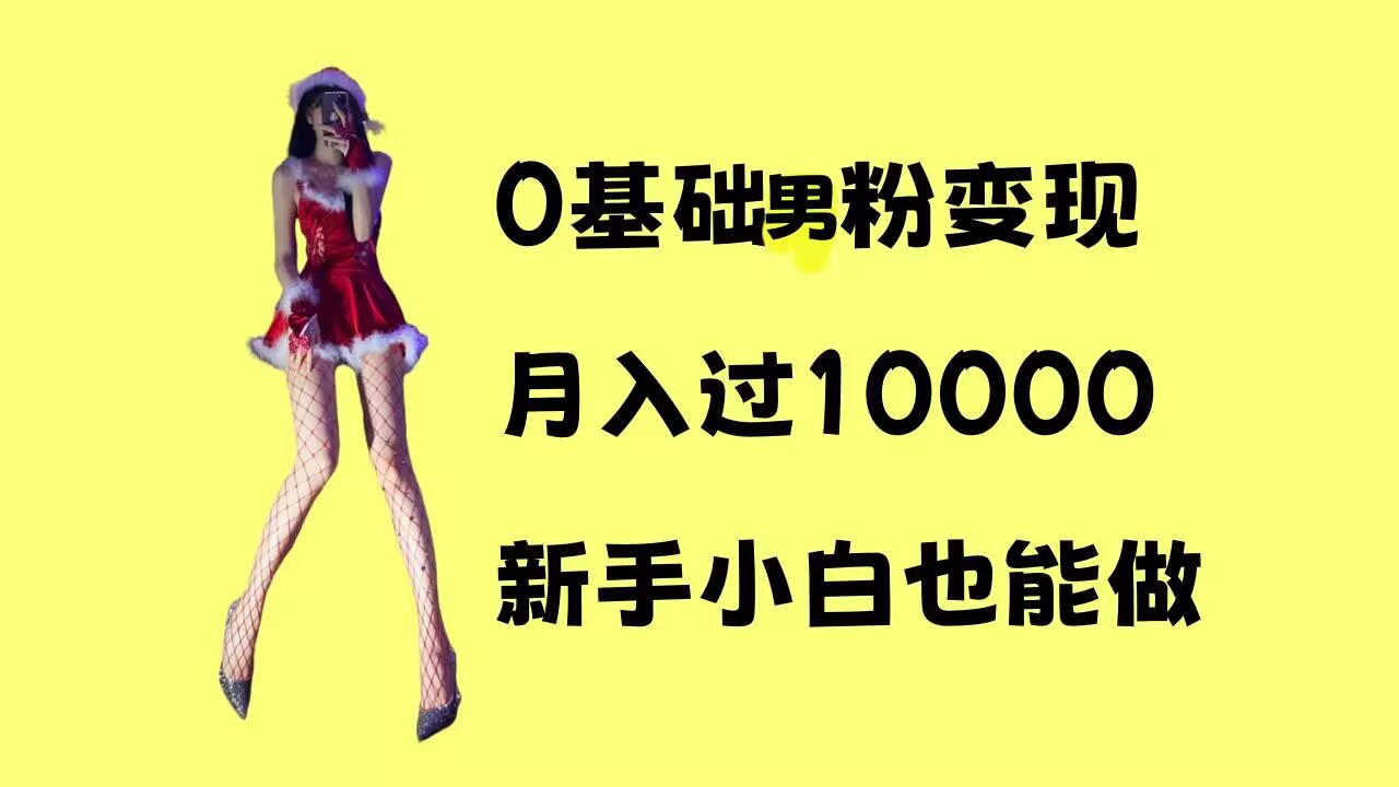 0基础男粉s粉变现,月入过1w+,操作简单,新手小白也能做【揭秘】-赚金金-技能学习分享