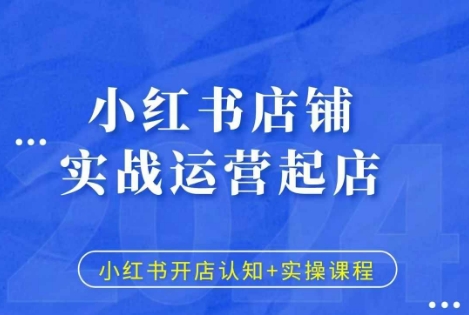 小红书店铺实战运营起店，小红书开店认知+实操课程-赚金金-技能学习分享