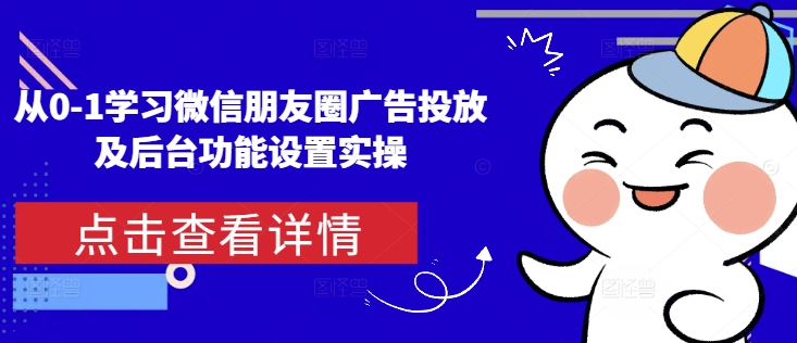 从0-1学习微信朋友圈广告投放及后台功能设置实操-赚金金-技能学习分享