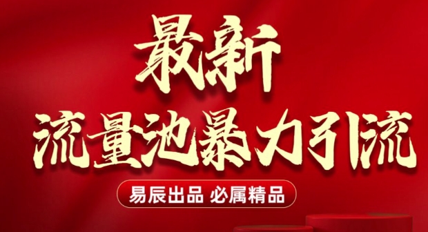 最新“流量池”无门槛暴力引流(全网首发)日引500+-赚金金-技能学习分享