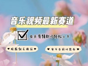 音乐视频赛道最新玩法,纯原创不违规,可所有平台同时发布,会点剪辑即可轻松拿捏-赚金金-技能学习分享
