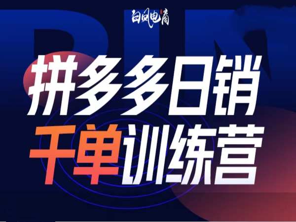 拼多多日销千单训练营第32期，2025开年变化和最新玩法-赚金金-技能学习分享