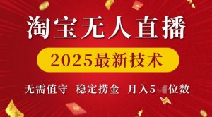 淘宝无人直播2025最新技术 无需值守,稳定捞金,月入5位数【揭秘】-赚金金-技能学习分享
