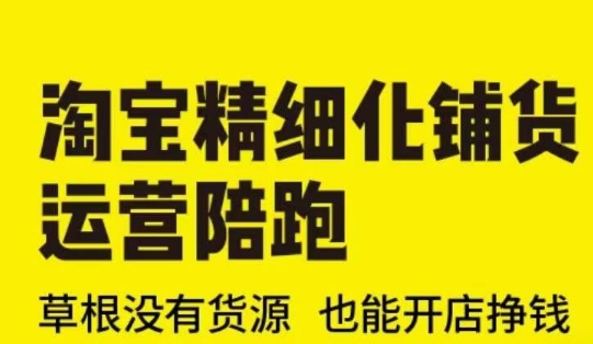 淘宝精细化铺货运营陪跑(部分更新至2025)，草根没有货源 也能开店挣钱-赚金金-技能学习分享