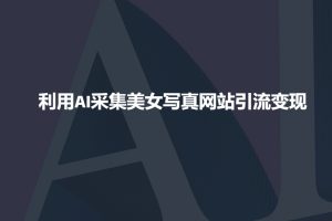 利用AI采集美女写真网站引流变现,引流嘎嘎的-赚金金-技能学习分享