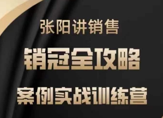 张阳讲销售实战训练营，​案例实战训练，销冠全攻略-赚金金-技能学习分享