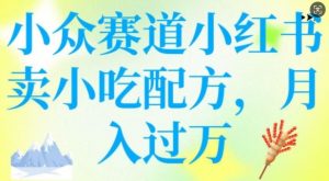 小众赛道小红书卖小吃配方,操作简单,月入过W-赚金金-技能学习分享